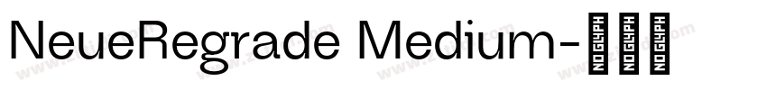 NeueRegrade Medium字体转换